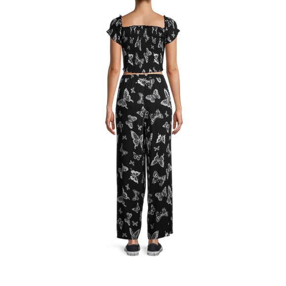 NOBO black floral 2 piece pant set XL - Picture 3 of 13